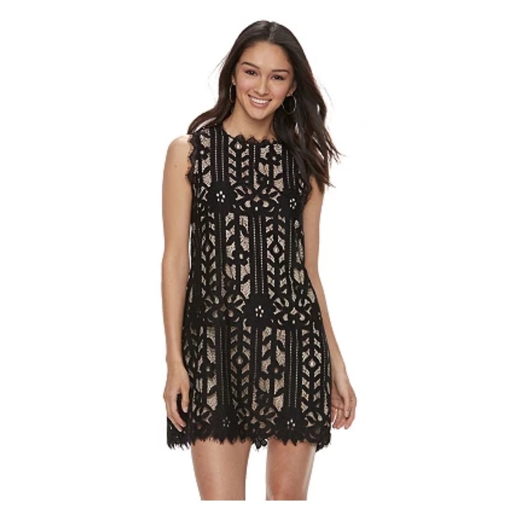 Juniors' Speechless Floral Lace Shift Dress XS worn one time